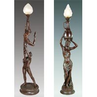 Deco Style Torchiere Lamps